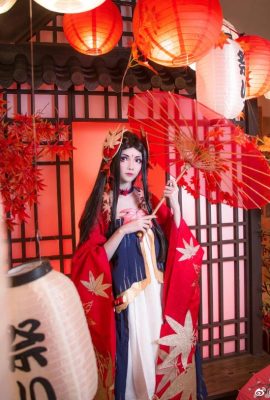 Onmyoji Ghost Girl Red Leaves Late Night Maple Dance @白青xh (9P)