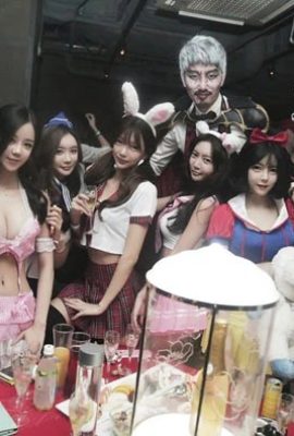 Sikat na Korean nightclub Club OCTAGON Halloween costume party: Napakaraming magagandang babae…(kahina-hinala?) Bakit pareho silang lahat!  (9P)