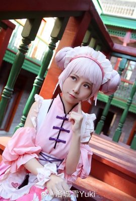 King of Glory Xiao Qiao Chinese style maid outfit fan @Luocheng Snow Yuki (9P)