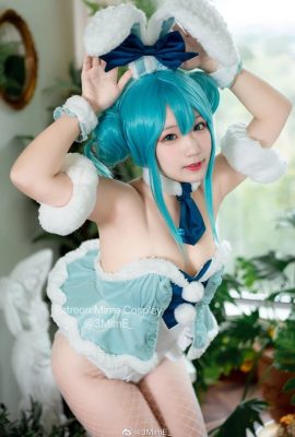 Hatsune Miku White Bunny Girl@3MimE_ (9P)