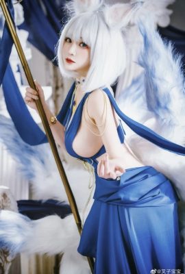 Azur Lane Kaga Luan Dress Cos White Feather Fenghua CN Fork Baby (8P)