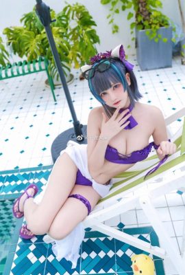 Azur Lane Cheshire swimsuit dahil maganda at kaakit-akit cn Qianye Mirai (10P)