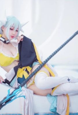 FGO Qingji swimsuit cos, magandang watersuit cn Zhou Ji ay isang cute na kuneho (9P)