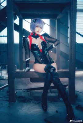 EVA Ayanami Rei black battle suit cos yui goldfish (9P)