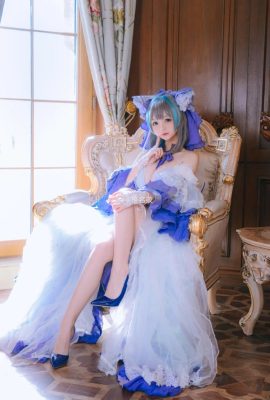 Azur Lane Cheshire wedding dress cos, ang magandang mahiyain at kaakit-akit na cn Shiina Yu (10P)