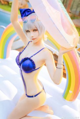 Azur Lane Vittorio Vo swimsuit cos Flower of La Spezia Momoko Aoi (11P)